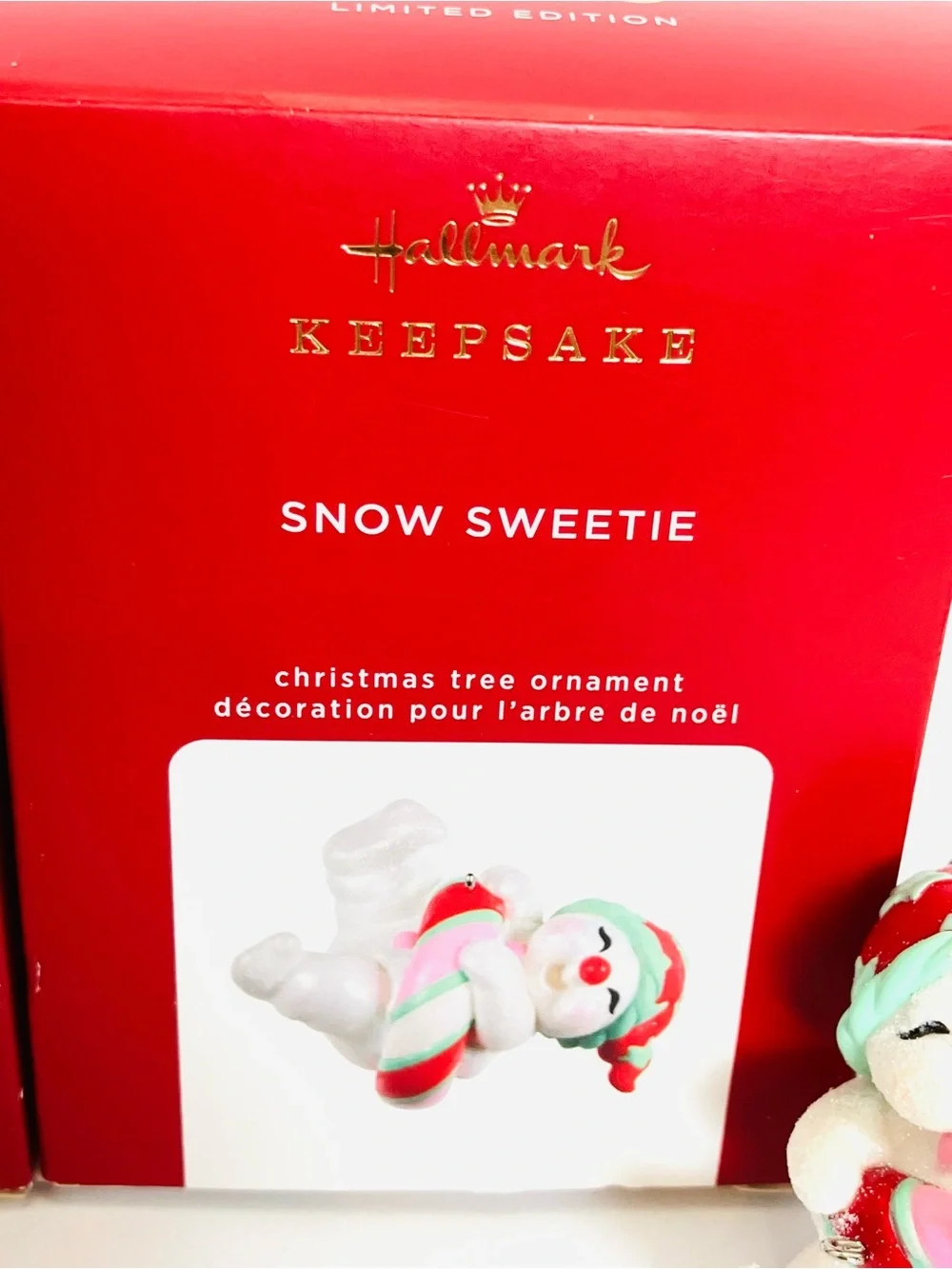 Hallmark 2020 Snow Sweetie Ornaments Lot(2) Used Glitter